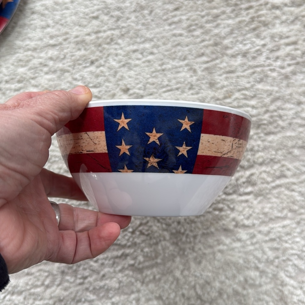 WARREN KIMBLE by Sakura Evolution Set of 24/ Service for 8, Melanine Flag Set - Picture 7 of 8